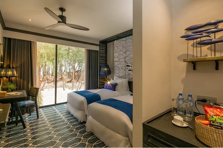 Phòng Deluxe Twin Sea view